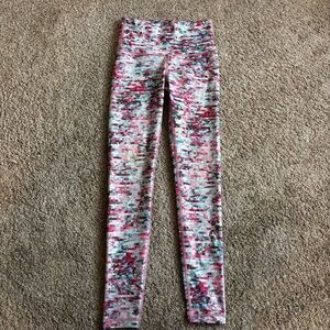 Ivivva Leggings Girls 8 Colorful Pink High Rise Athletic Lululemon Full Length